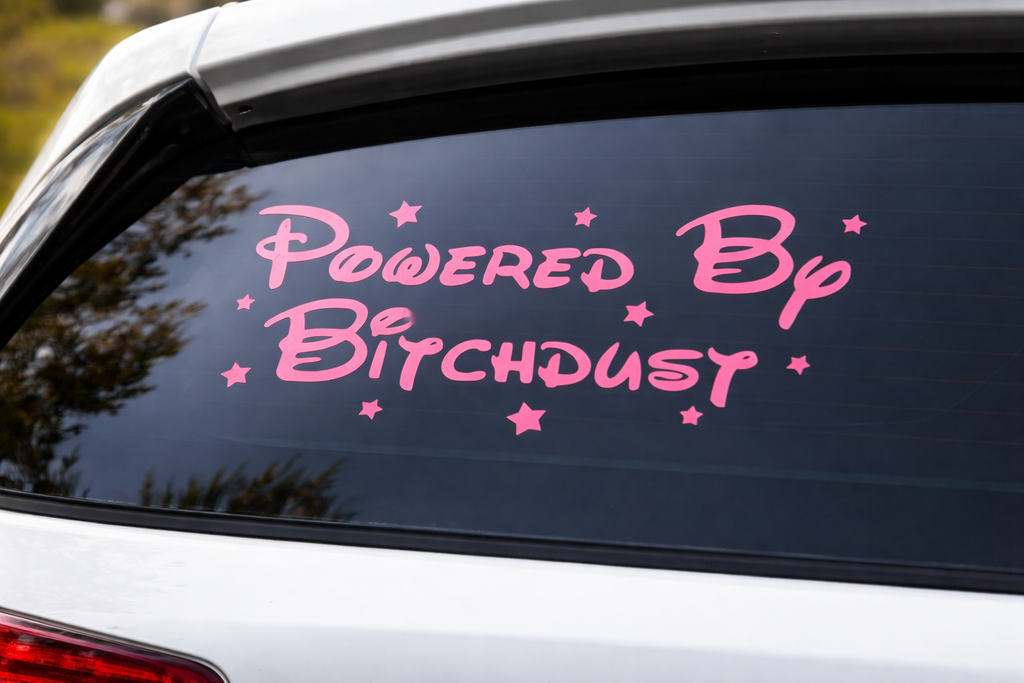 Powered By Bitchdust Car Window Decal