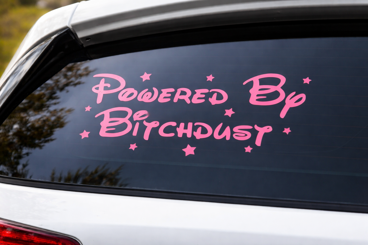 Powered By Bitchdust Car Window Decal